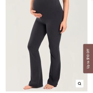 Gray Maternity Flare Pants